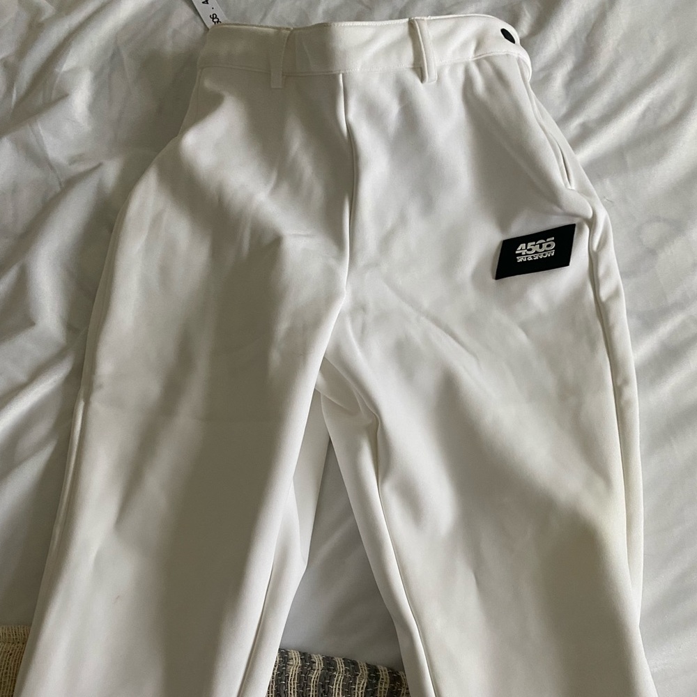 COPY - ASOS white ski stirrup pant US 4
